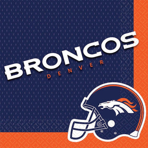 Denver Broncos NFL Luncheon Napkins - 6.5 In. x 6.5 In.