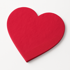 Heart-Shaped Valentine's Day Luncheon Napkins - 6.5 In. x 6.5 In.