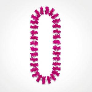 Bright Pink Hawaiian Lei Necklace - 40"