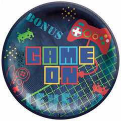 Game On Gamer Birthday Paper Plates 8.5 inch