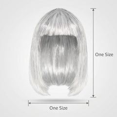 Silver Long Bob Wig - Trendy Costume Accessory for All Ages