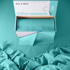 54 In. x 100 Ft. Cut To Size Table Roll | Aqua | Case of 6
