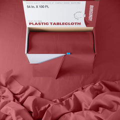 54 In. x 100 Ft. Cut To Size Table Roll | Burgundy | Case of 6
