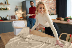 54 In. x 100 Ft. Cut To Size Table Roll | Ivory | Case of 6