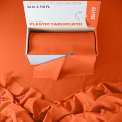 54 In. x 100 Ft. Cut To Size Table Roll | Orange | Case of 6