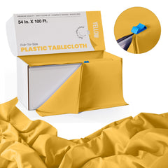 54 In. x 100 Ft. Cut To Size Table Roll | Yellow | Case of 6