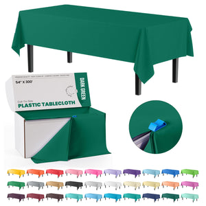 54 In. x 300 Ft. Cut To Size Table Roll | Dark Green | Case of 4