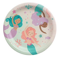 Magical Mermaid Party Plates - 6.75" (8 Count)