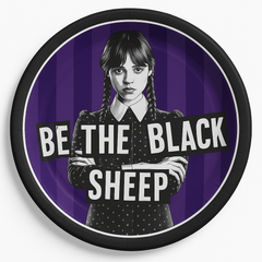 Wednesday Addams "Be The Black Sheep" 7-Inch Round Dessert Plates, 8-Pack