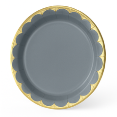 Elegant Silver 10" Paper Dinner Plates