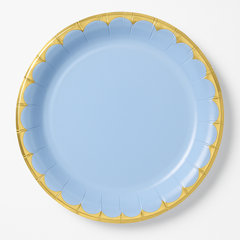 Ice Blue 6.75" Metallic Accent Paper Plates