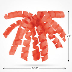 Neon Orange Grosgrain Curly Gift Bow