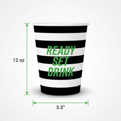 Ready Set Drink 12 oz Football Paper Cups