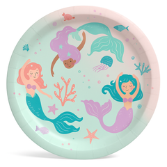 Mermaid Dreams 8.5" Paper Plates - 8 Count