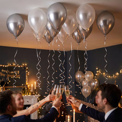 Platinum Mix Latex Balloons, 11-Inch, 15-Pack