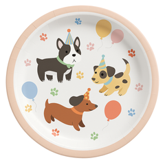 Paw-ty Pups 9" Round Paper Plates