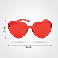 Valentine's Day Frameless Red Heart Glasses