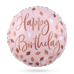 Elegant Blush Birthday Foil Balloon