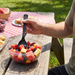 Heavy-Duty Black Plastic Spoons, 50 Count - 7.5 in.