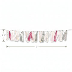Luminous Iridescent Tulle Ribbon Garland for Kids' Birthday