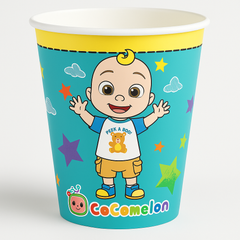 CoComelon 9oz Paper Cups - 8 Pack for Kids' Birthday Parties
