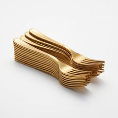 Gold Plastic Forks - 7.5 In. | 20 Count