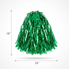 Festive Green Pom-Pom Pair for Team Spirit
