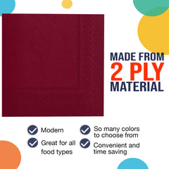 Burgundy Luncheon Napkins | 1800 Count