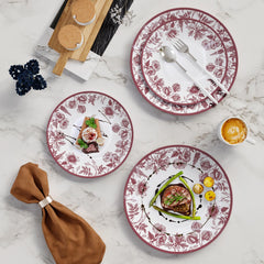 8 In. Vine Design Plastic Plates (10)