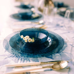 9 In. Sapphire Gemstone Plastic Plates | 120 Count