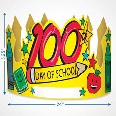 Colorful 100th Day of School Paper Crown