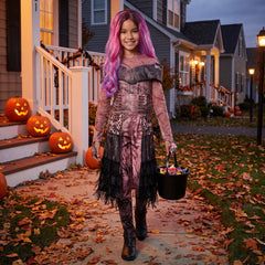 Girls' Disney Descendants 3 Audrey Costume - Pink & Black Halloween Outfit