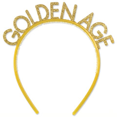 Over-the-Hill Golden Age Glitter Headband - Adult Birthday Accessory