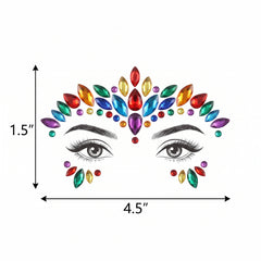 Rainbow Face Jewels - Self-Adhesive Costume Accessories