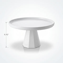 Medium White Plastic Cake Stand - 11.5 In.