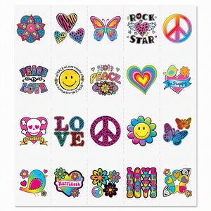 Colorful Tween Temporary Tattoos Mega Value Pack