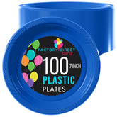 Little Gym - 7 In. Dark Blue Plastic Plates | 100 Count