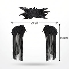 Dark Angel Feathered Headpiece