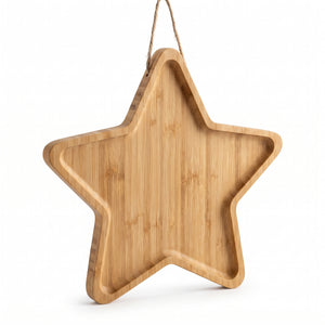 Patriotic Bamboo Star-Shaped Serving Platter