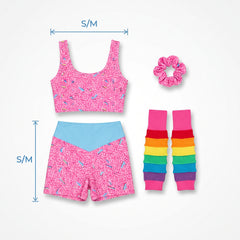 Retro 80s Workout Costume Set - Small/Medium