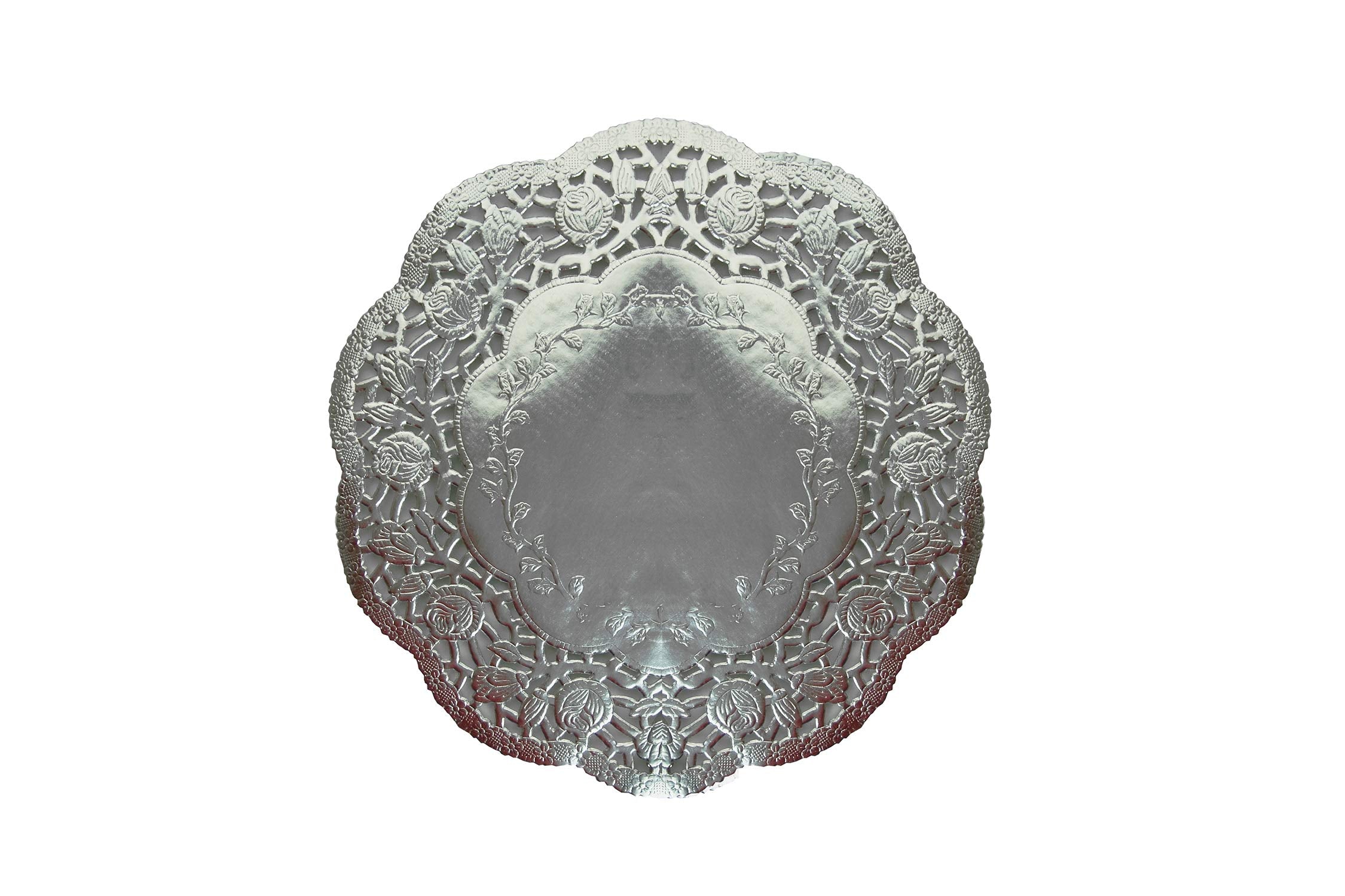 6.5 In. Round Silver Foil Doilies | 15 Count