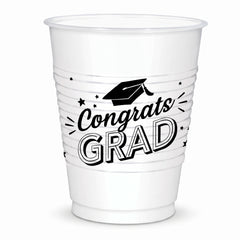 "Congrats Grad" 18oz Plastic Cups - 25ct