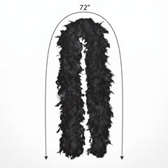 Elegant Black Feather Boa - 72" Costume Accessory