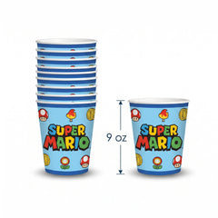 Super Mario 9 oz Paper Cups - Set of 8