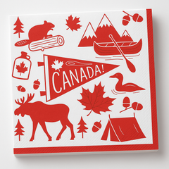 Canada Day Luncheon Napkins - 20 Pack of 2-Ply Paper