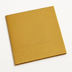 Elegant Gold Dinner Napkins - 8 In. x 8 In. - Solid Color Collection