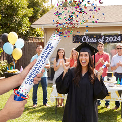 Giant Graduation Confetti Cannon Popper - Multicolor