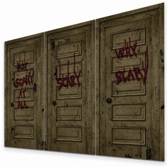 IT Chapter 2 "Scary" Door Scene Setter - 3 Panel Halloween Decoration