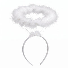 Marabou Angel Halo Headband - White