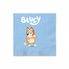 Bluey Birthday Party Beverage Napkins - 16 Pack - 5 In. X 5 In.